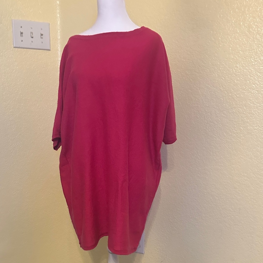 Tibi Women's Vibrant Red Tunic Top